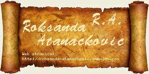 Roksanda Atanacković vizit kartica